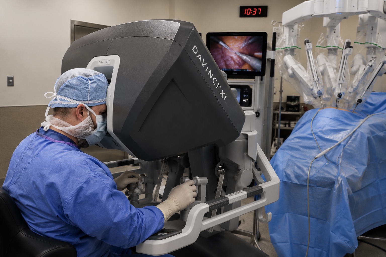 Dr. Daniel Gay performing robotic hernia surgery in Boise Idaho