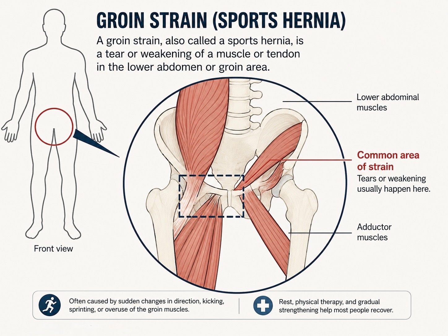 Athletic pubalgia and sports hernia groin anatomy diagram